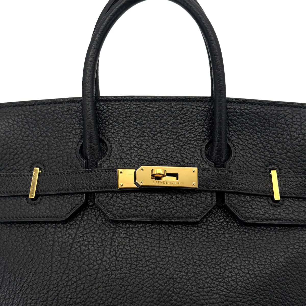 HERMES HAUT A COURROIES 32 BLACK FJORD HAND BAG □D GHW 90292881