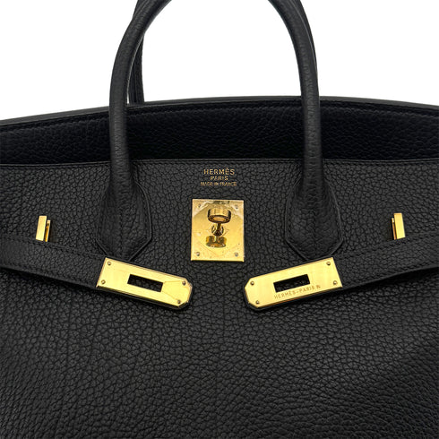 HERMES HAUT A COURROIES 32 BLACK FJORD HAND BAG □D GHW 90292881 - PURPOSE