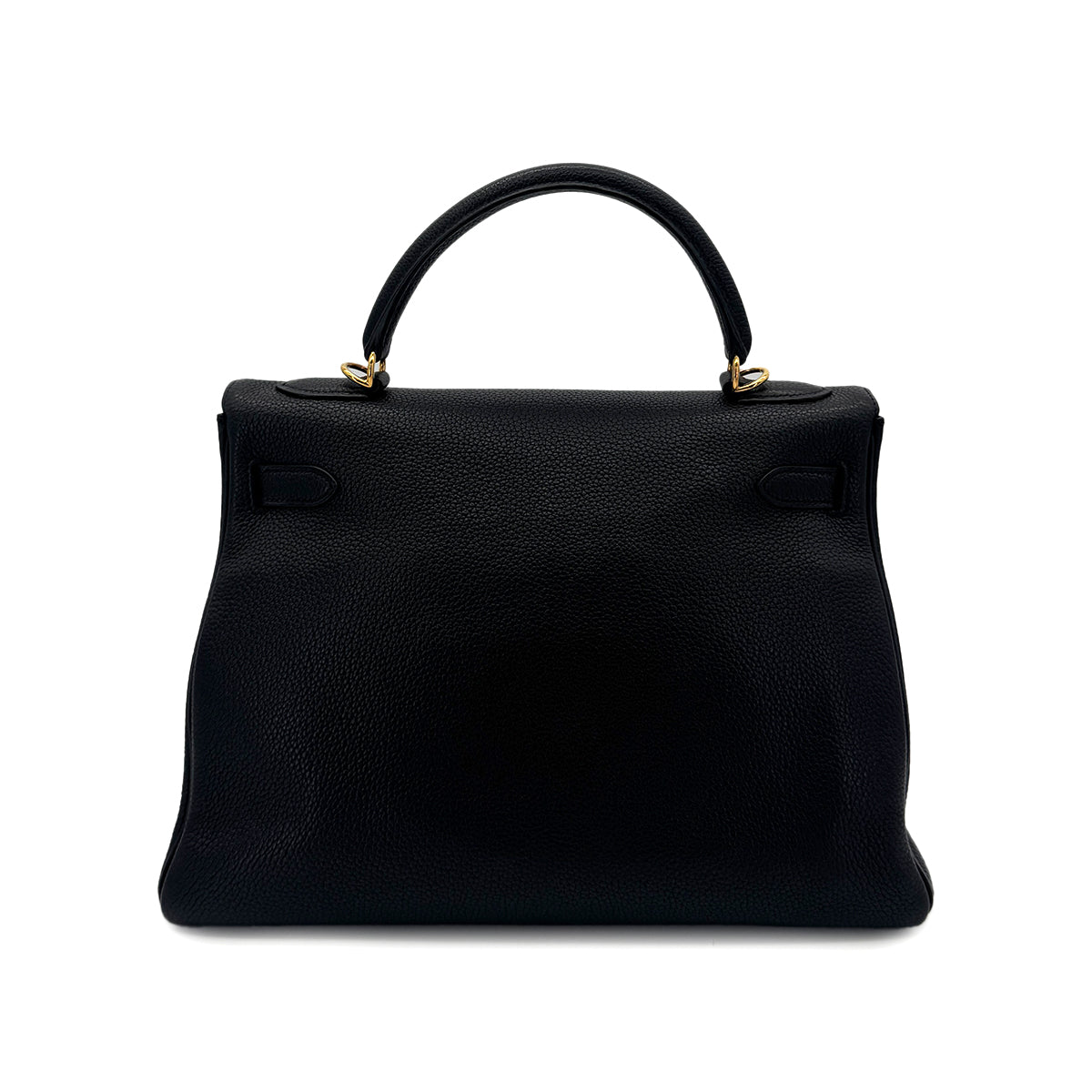 HERMES KELLY 32 RETOURNE BLACK TOGO HAND SHOULDER BAG □G GHW 90292887