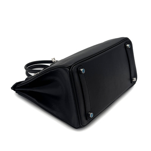HERMES HAUT A COURROIES 28 BLACK EPSOM HAND BAG ▢J SHW 90292888 - PURPOSE