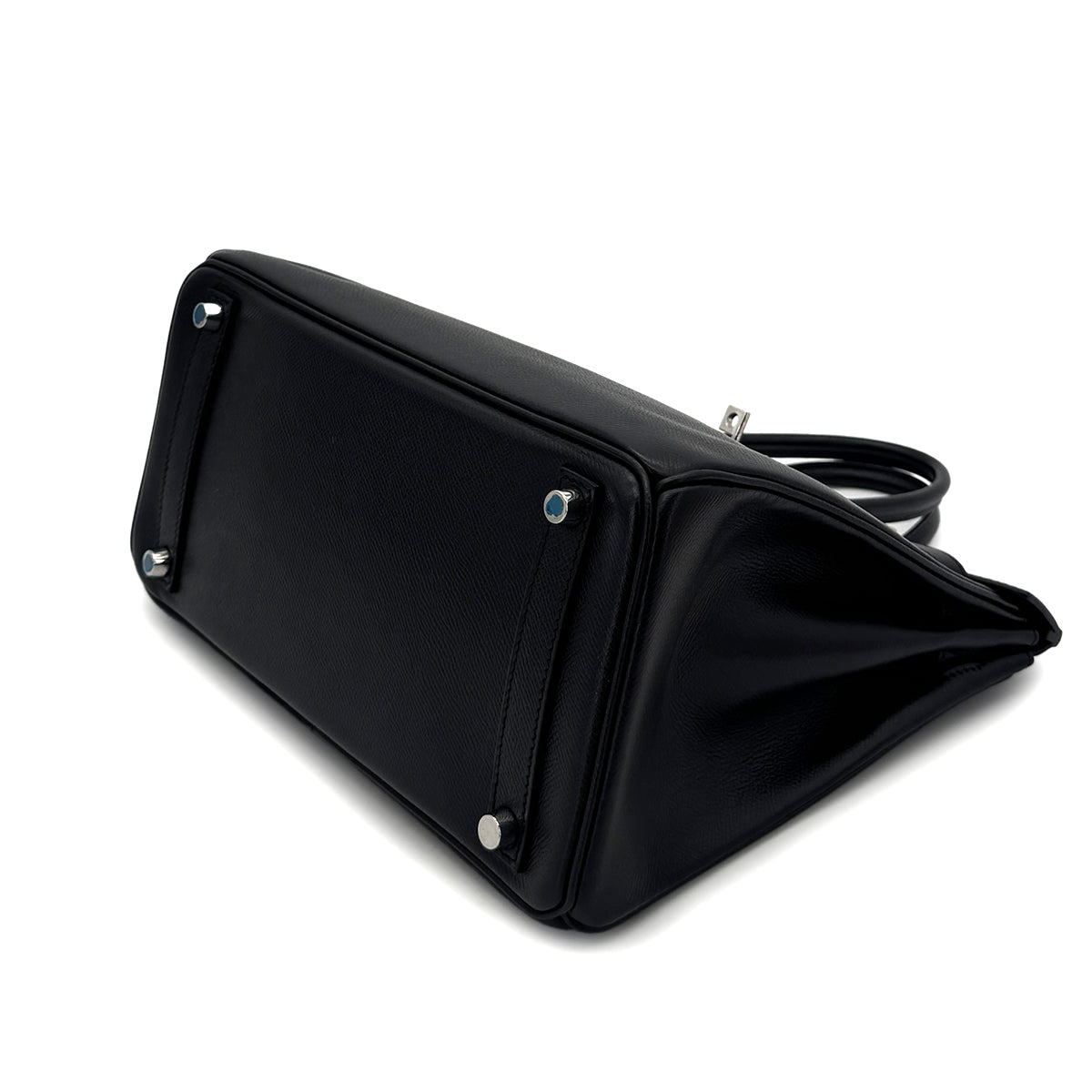 HERMES HAUT A COURROIES 28 BLACK EPSOM HAND BAG ▢J SHW 90292888