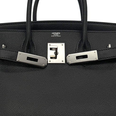 HERMES HAUT A COURROIES 28 BLACK EPSOM HAND BAG ▢J SHW 90292888 - PURPOSE