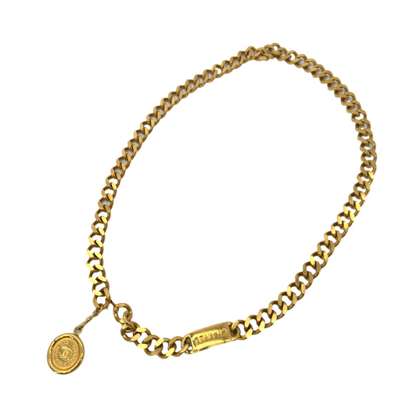 CHANEL VINTAGE CHAIN BELT COCOMARK GOLD ACCESSORY 94P 90292890