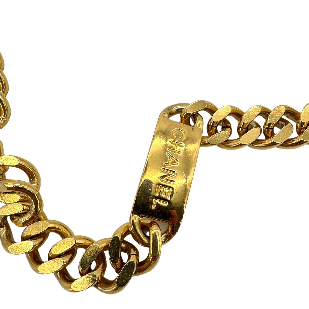 CHANEL VINTAGE CHAIN BELT COCOMARK GOLD ACCESSORY 94P 90292890
