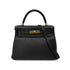 HERMES KELLY 28 RETOURNE BLACK EVERCOLOR HAND SHOULDER BAG □R GHW 90292891 - PURPOSE