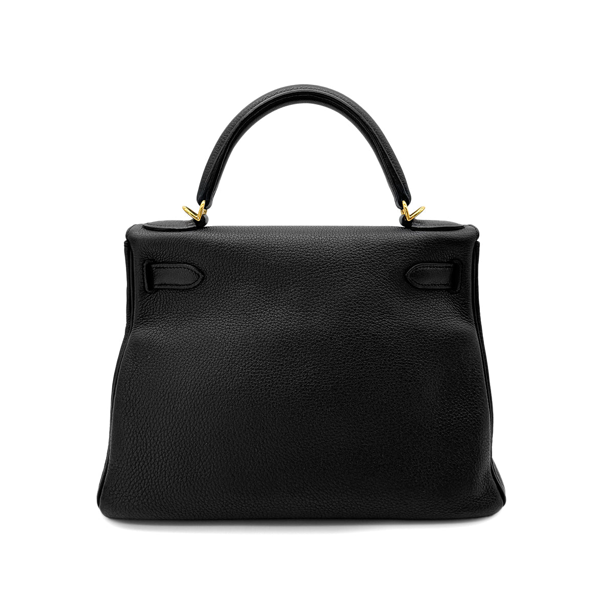 HERMES KELLY 28 RETOURNE BLACK EVERCOLOR HAND SHOULDER BAG □R GHW 90292891