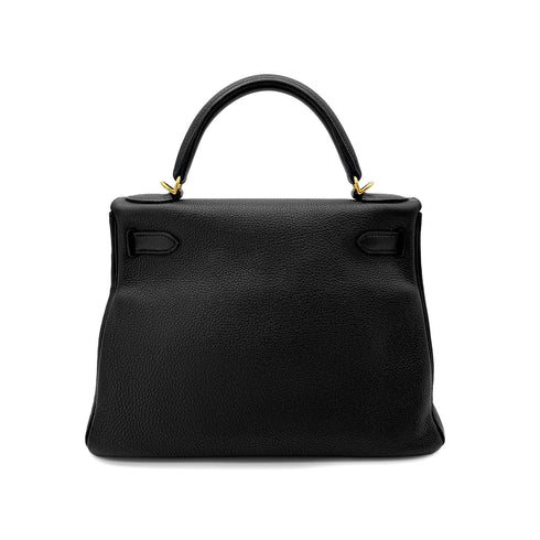 HERMES KELLY 28 RETOURNE BLACK EVERCOLOR HAND SHOULDER BAG □R GHW 90292891 - PURPOSE