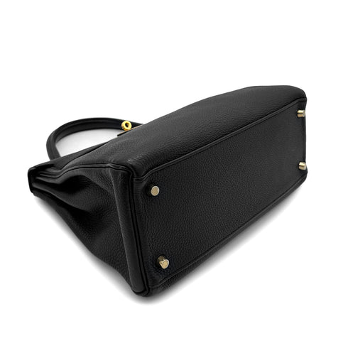 HERMES KELLY 28 RETOURNE BLACK EVERCOLOR HAND SHOULDER BAG □R GHW 90292891 - PURPOSE