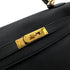 HERMES KELLY 28 RETOURNE BLACK EVERCOLOR HAND SHOULDER BAG □R GHW 90292891 - PURPOSE