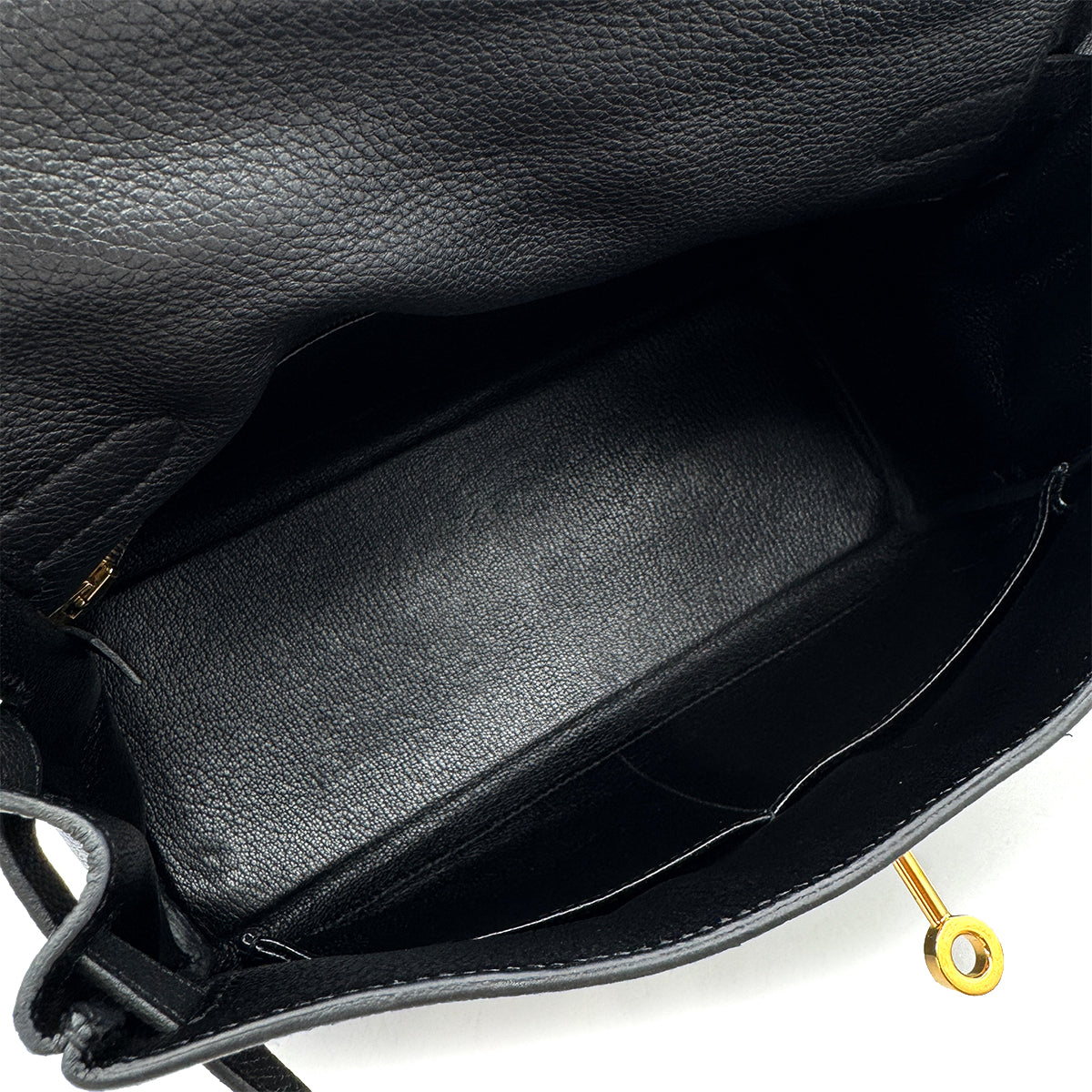 HERMES KELLY 28 RETOURNE BLACK EVERCOLOR HAND SHOULDER BAG □R GHW 90292891