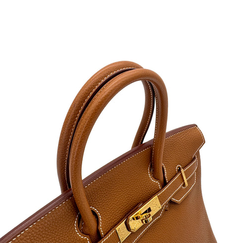 HERMES BIRKIN 30 GOLD TOGO HAND BAG □G GHW 90292899 - PURPOSE