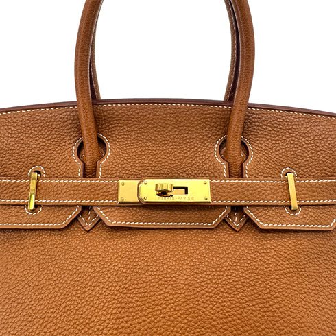 HERMES BIRKIN 30 GOLD TOGO HAND BAG □G GHW 90292899 - PURPOSE