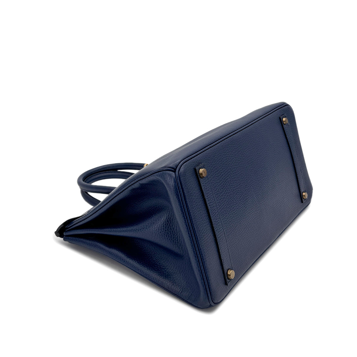 HERMES BIRKIN 35 BLUE MARINE ARDENNES HAND BAG 〇Y GHW 90292985