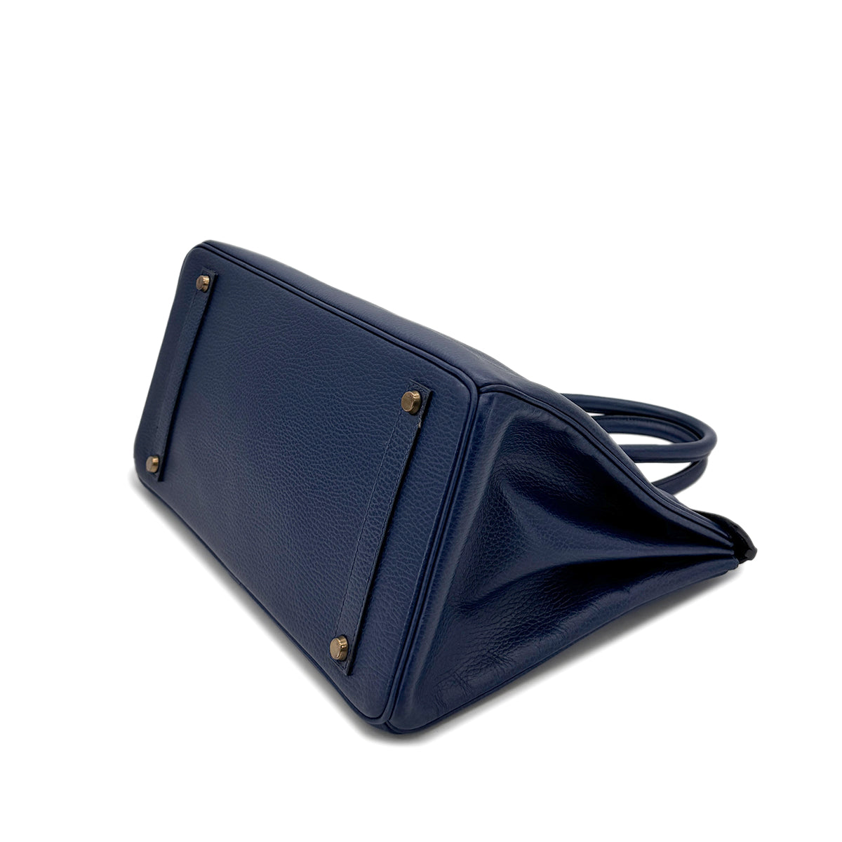 HERMES BIRKIN 35 BLUE MARINE ARDENNES HAND BAG 〇Y GHW 90292985