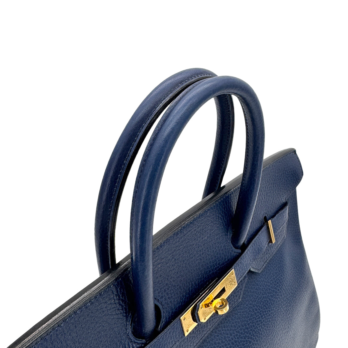 HERMES BIRKIN 35 BLUE MARINE ARDENNES HAND BAG 〇Y GHW 90292985