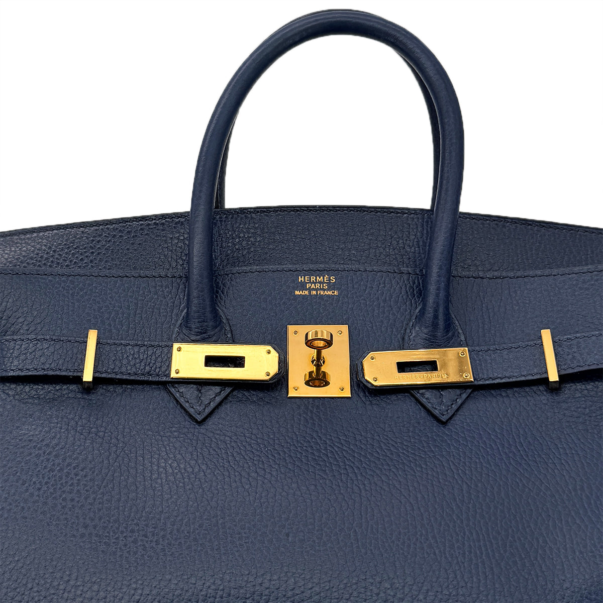 HERMES BIRKIN 35 BLUE MARINE ARDENNES HAND BAG 〇Y GHW 90292985