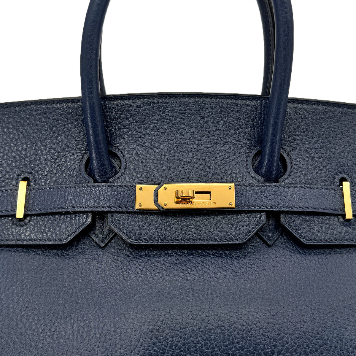 HERMES BIRKIN 35 BLUE MARINE ARDENNES HAND BAG 〇Y GHW 90292985