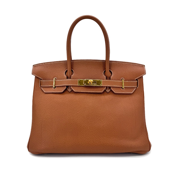 HERMES BIRKIN 30 GOLD TOGO HAND BAG □G GHW 90292986 - PURPOSE