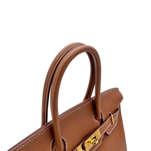 HERMES BIRKIN 30 GOLD TOGO HAND BAG □G GHW 90292986 - PURPOSE