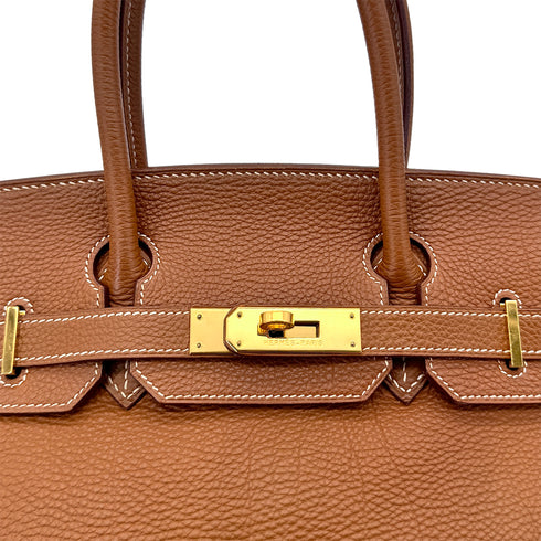 HERMES BIRKIN 30 GOLD TOGO HAND BAG □G GHW 90292986 - PURPOSE