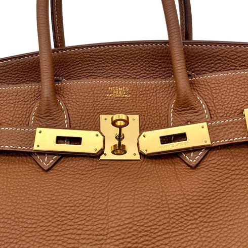 HERMES BIRKIN 30 GOLD TOGO HAND BAG □G GHW 90292986 - PURPOSE