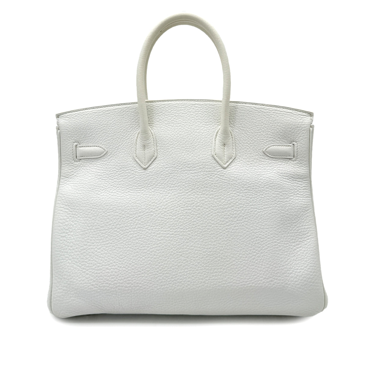 HERMES BIRKIN 35 WHITE TAURILLON CLEMENCE HAND BAG ▢I SHW 90292987