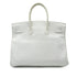 HERMES BIRKIN 35 WHITE TAURILLON CLEMENCE HAND BAG ▢I SHW 90292987 - PURPOSE