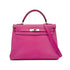 HERMES KELLY 32 RETOURNE FUCHSIA CHEVRE HAND SHOULDER BAG □I SHW 90292989 - PURPOSE