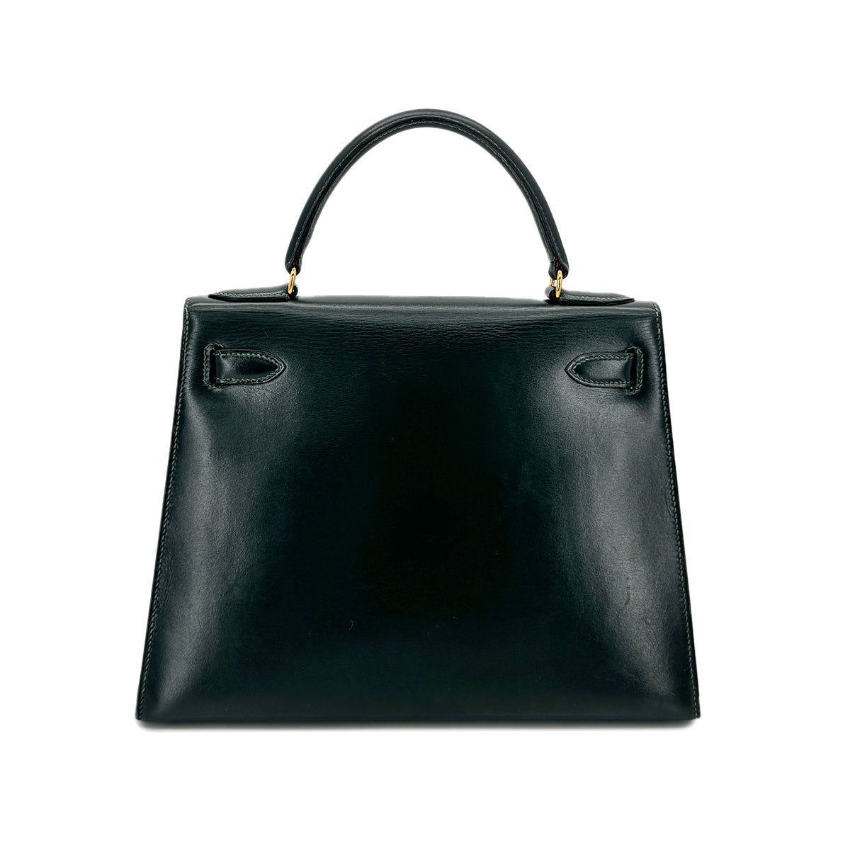 HERMES KELLY 28 SELLIER VERT BOXCALF HAND BAG 〇P GHW 90292990