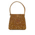 CHANEL VINTAGE W TURN LOCK HAND BAG BROWN GOLD SATIN 90292993 - PURPOSE