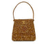 CHANEL VINTAGE W TURN LOCK HAND BAG BROWN GOLD SATIN 90292993 - PURPOSE