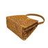CHANEL VINTAGE W TURN LOCK HAND BAG BROWN GOLD SATIN 90292993 - PURPOSE