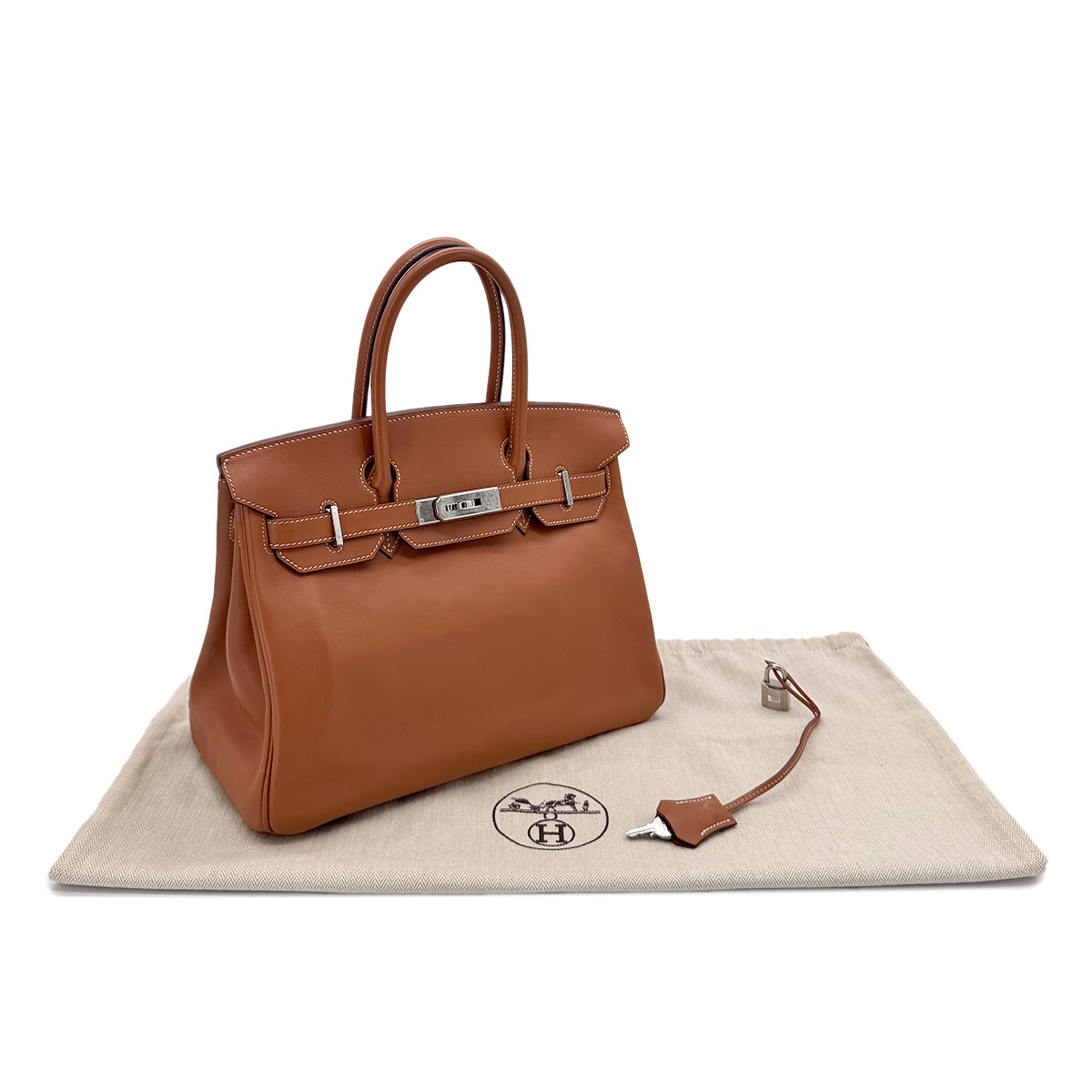 HERMES BIRKIN 30 GOLD VEAU SWIFT HAND BAG □L SHW 90292994
