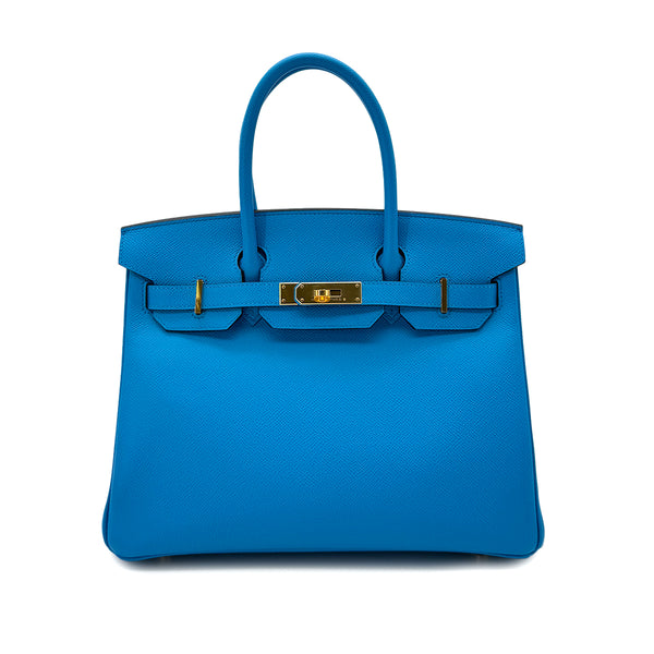 HERMES BIRKIN 30 BLEU FRIDA VEAU EPSOM HAND BAG Z GHW 90292995 - PURPOSE