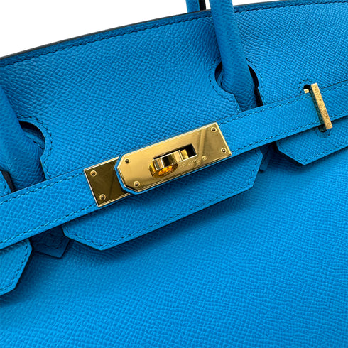 HERMES BIRKIN 30 BLEU FRIDA VEAU EPSOM HAND BAG Z GHW 90292995
