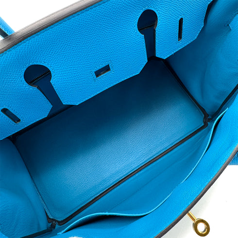 HERMES BIRKIN 30 BLEU FRIDA VEAU EPSOM HAND BAG Z GHW 90292995