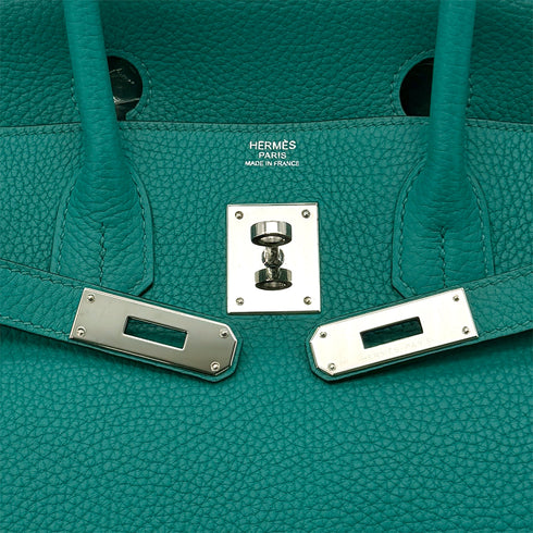 HERMES BIRKIN 30 BLEU PAON TAURILLON CLEMENCE HAND BAG A SHW 90292997 - PURPOSE