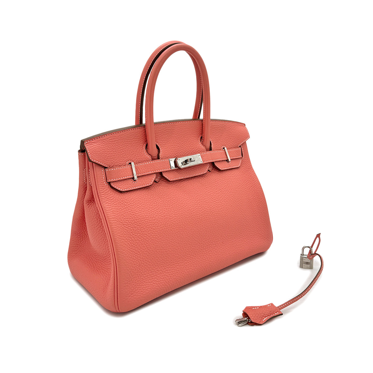 HERMES BIRKIN 30 CREVETTE TAURILLON CLEMENCE HAND BAG □Q SHW 90292998