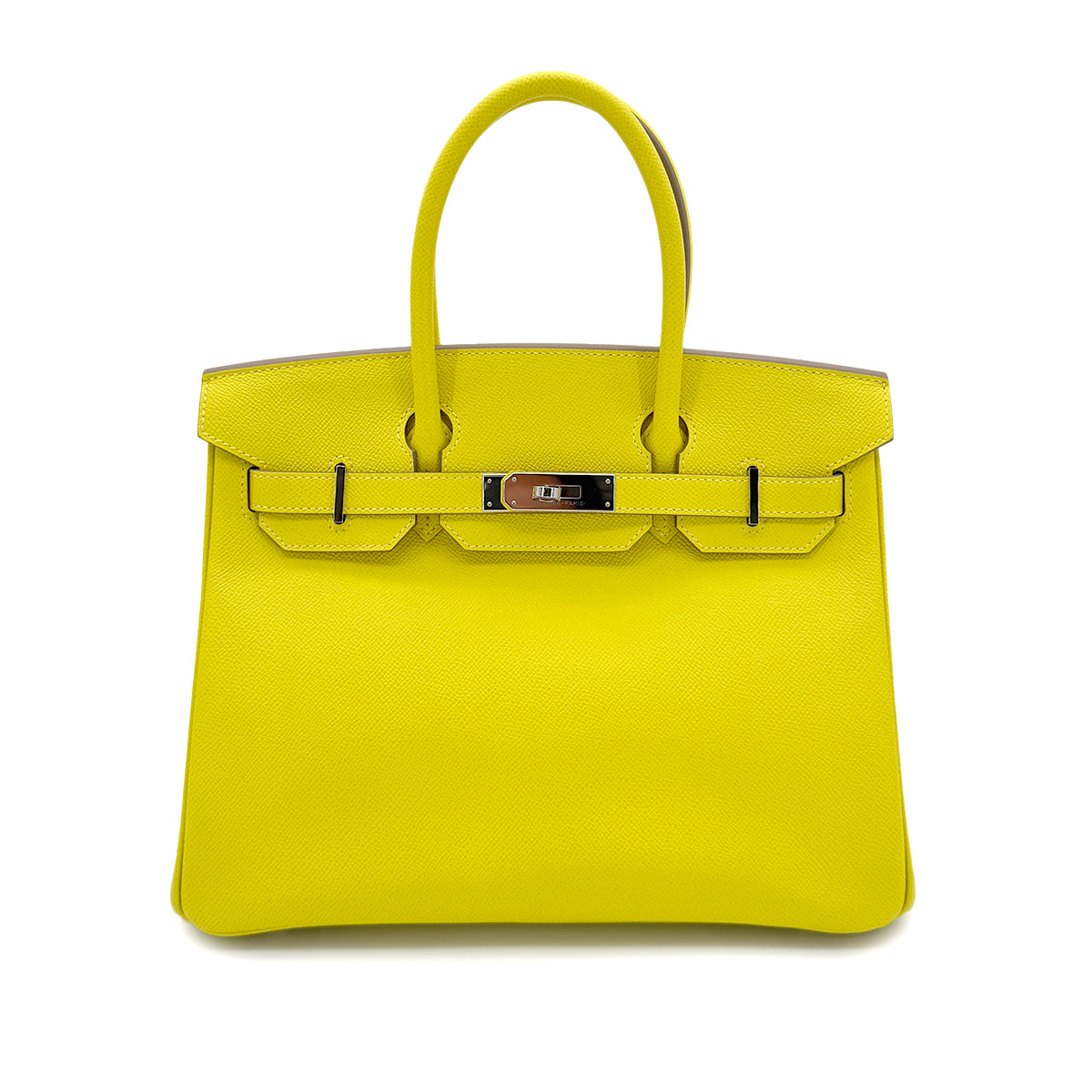 HERMES BIRKIN 30 LIME VEAU EPSOM HAND BAG Y SHW 90292999