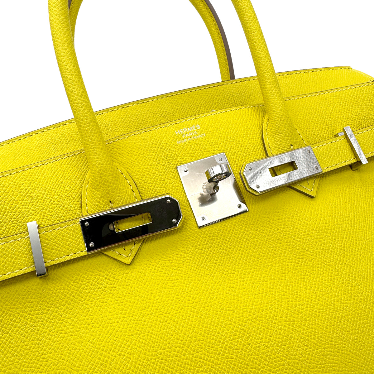 HERMES BIRKIN 30 LIME VEAU EPSOM HAND BAG Y SHW 90292999