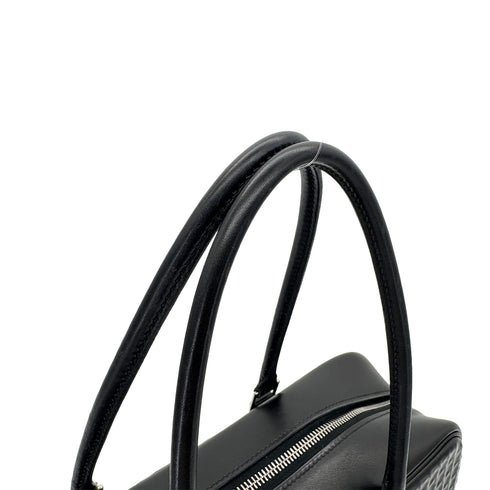 HERMES PLUME 32 HAND BAG WAFFLE DEUTCH BLACK □G SHW 90293000 - PURPOSE