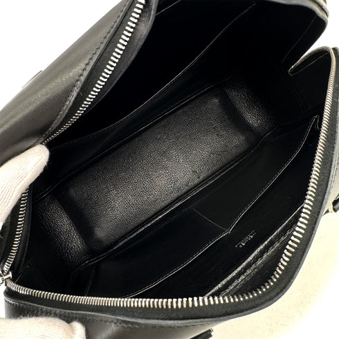HERMES PLUME 32 HAND BAG WAFFLE DEUTCH BLACK □G SHW 90293000 - PURPOSE