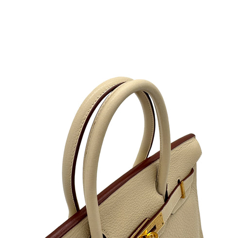 HERMES BIRKIN 30 PARCHEMIN TAURILLON CLEMENCE HAND BAG □K GHW 90293002 - PURPOSE