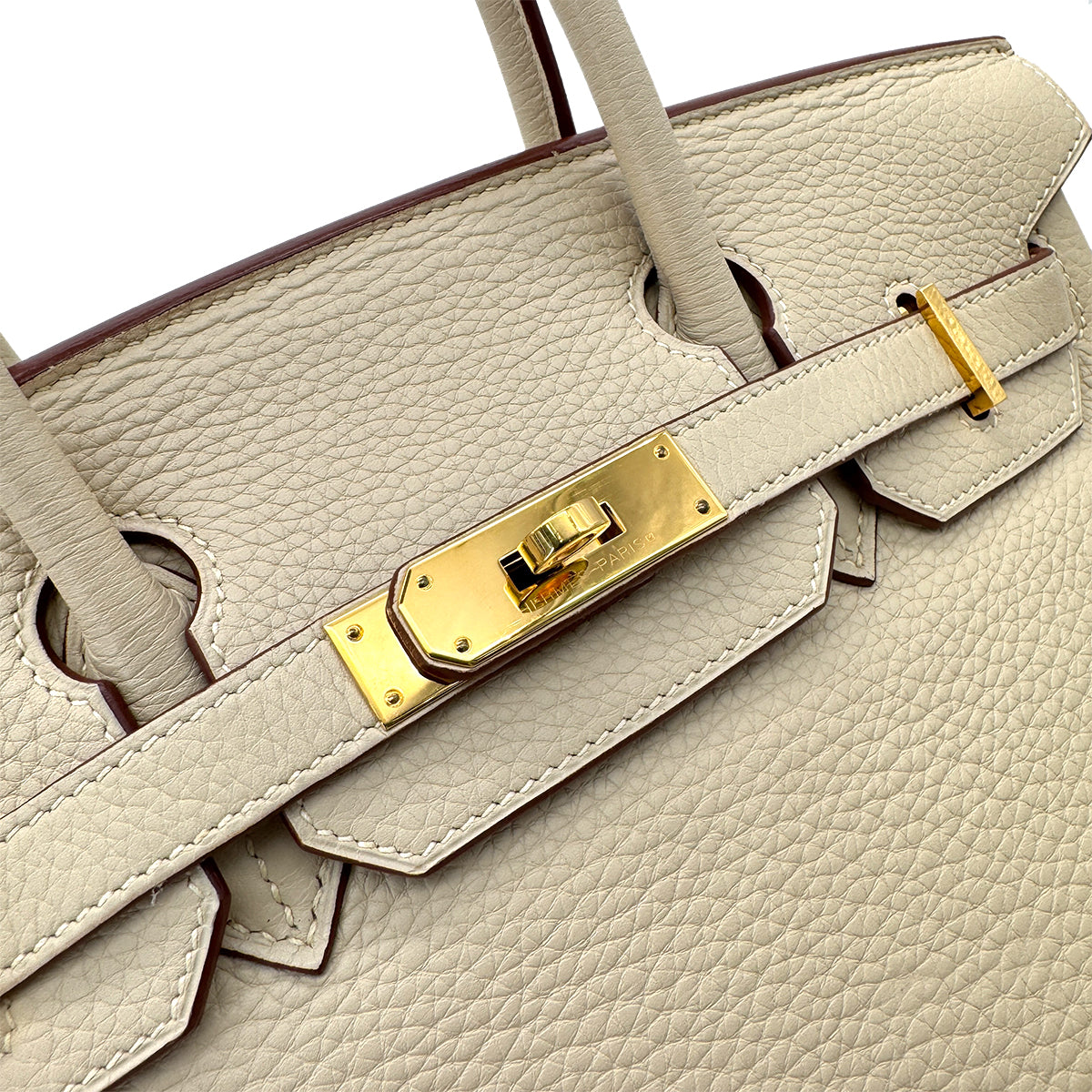 HERMES BIRKIN 30 PARCHEMIN TAURILLON CLEMENCE HAND BAG □K GHW 90293002