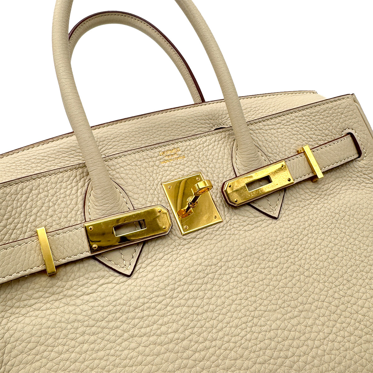HERMES BIRKIN 30 PARCHEMIN TAURILLON CLEMENCE HAND BAG □K GHW 90293002