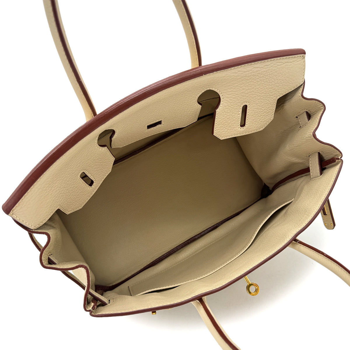 HERMES BIRKIN 30 PARCHEMIN TAURILLON CLEMENCE HAND BAG □K GHW 90293002