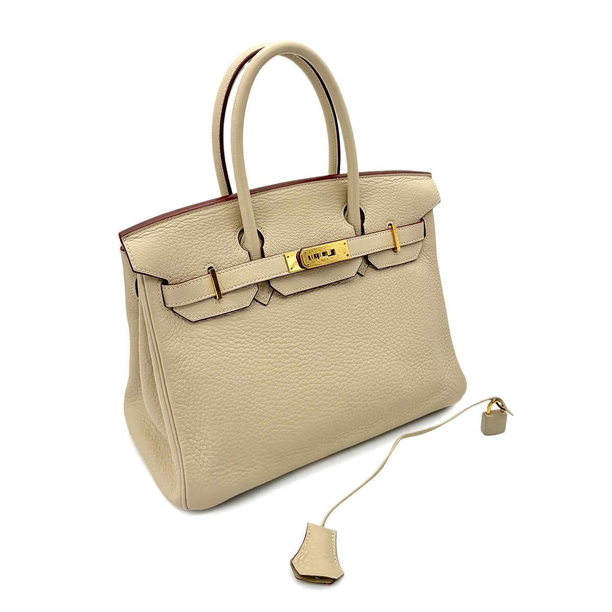 HERMES BIRKIN 30 PARCHEMIN TAURILLON CLEMENCE HAND BAG □K GHW 90293002
