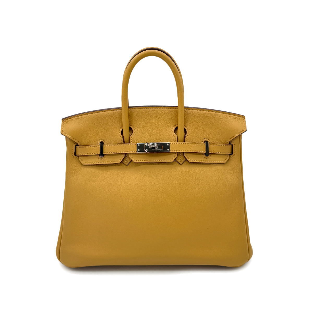 HERMES BIRKIN 25 CURRY SWIFT HAND BAG X SHW 90293003