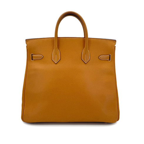 HERMES HAUT A COURROIES 32 NATURAL VACHE LIEGEE HAND BAG □H GHW 90293004 - PURPOSE