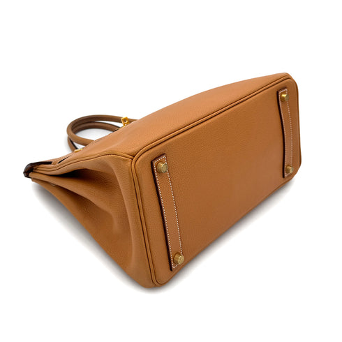 HERMES HAUT A COURROIES 32 NATURAL VACHE LIEGEE HAND BAG □H GHW 90293004 - PURPOSE